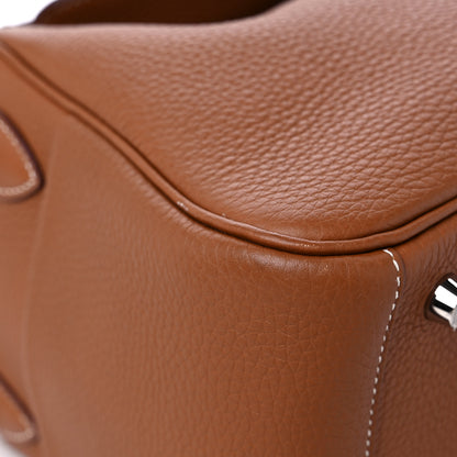 Hermes Taurillon Clemence Lindy 26 Gold 8 of 12