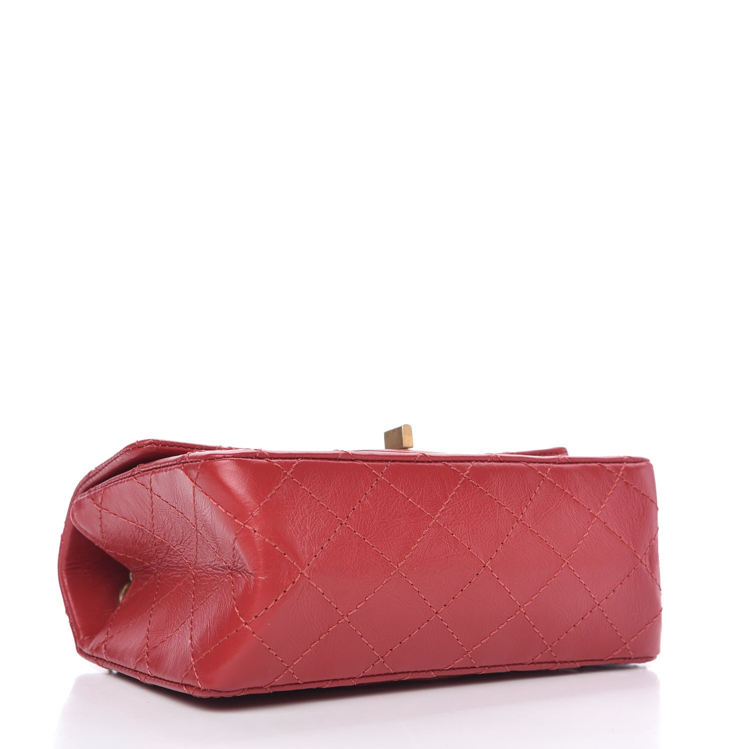 Chanel Aged Calfskin Quilted 2.55 Reissue Mini Flap Red 4 of 11