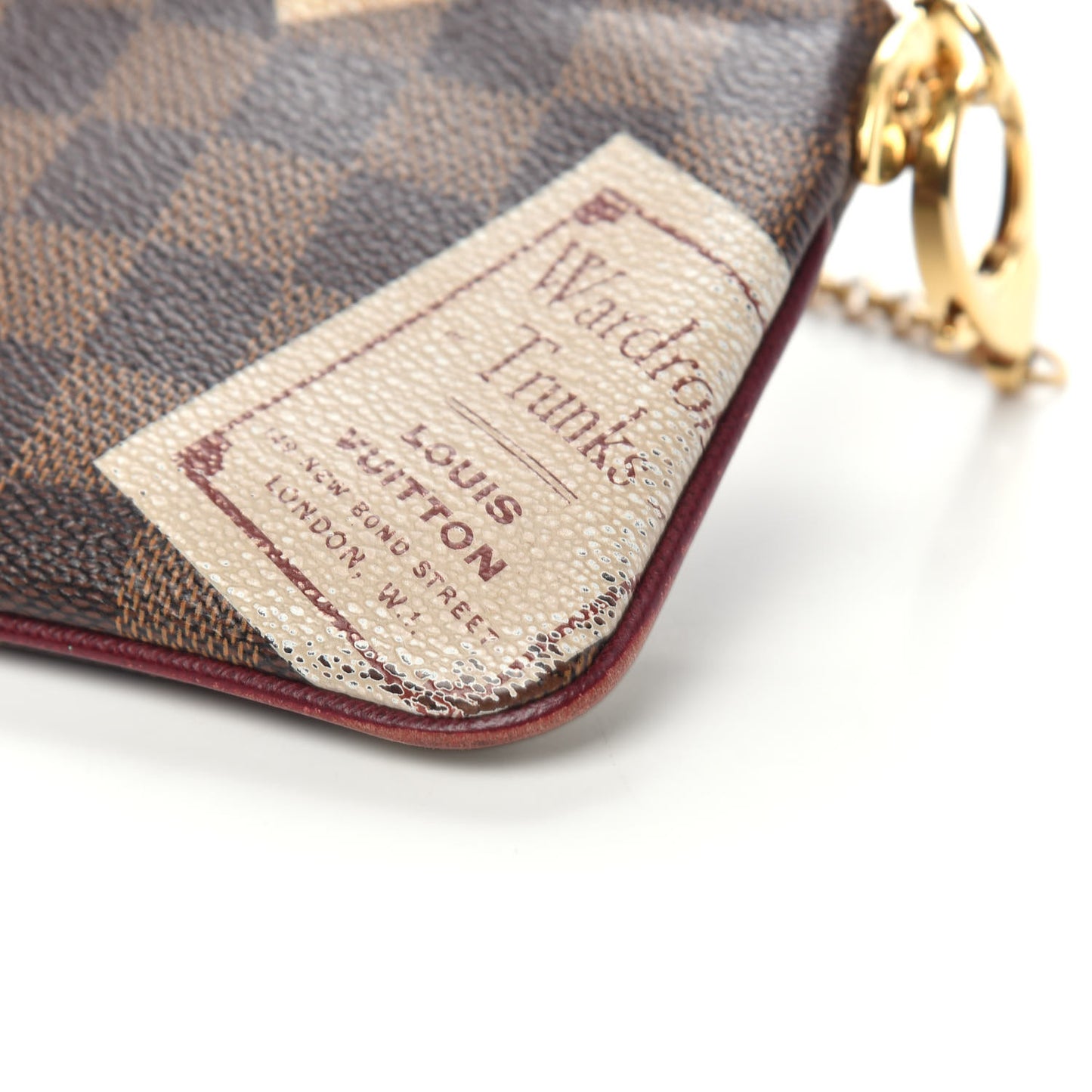 Damier Ebene Trunks Labels Pochette Milla MM