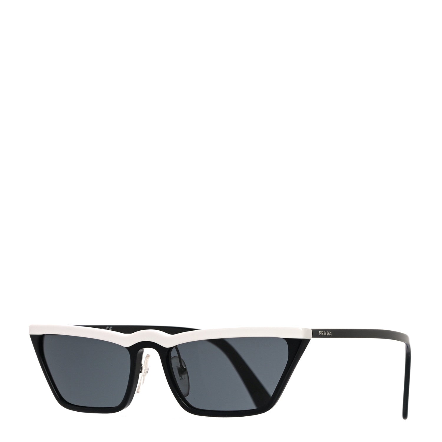 Prada Catwalk Sunglasses SPR 19U Black White 1 of 7