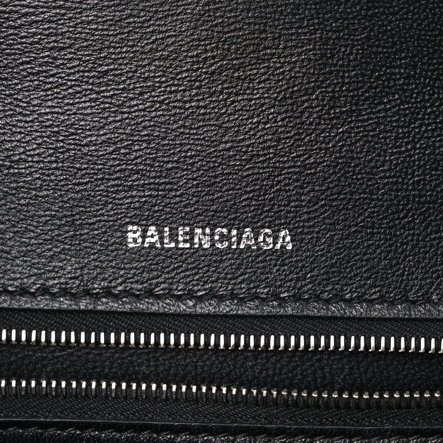 Grained Calfskin Medium Hourglass Top Handle Bag Black