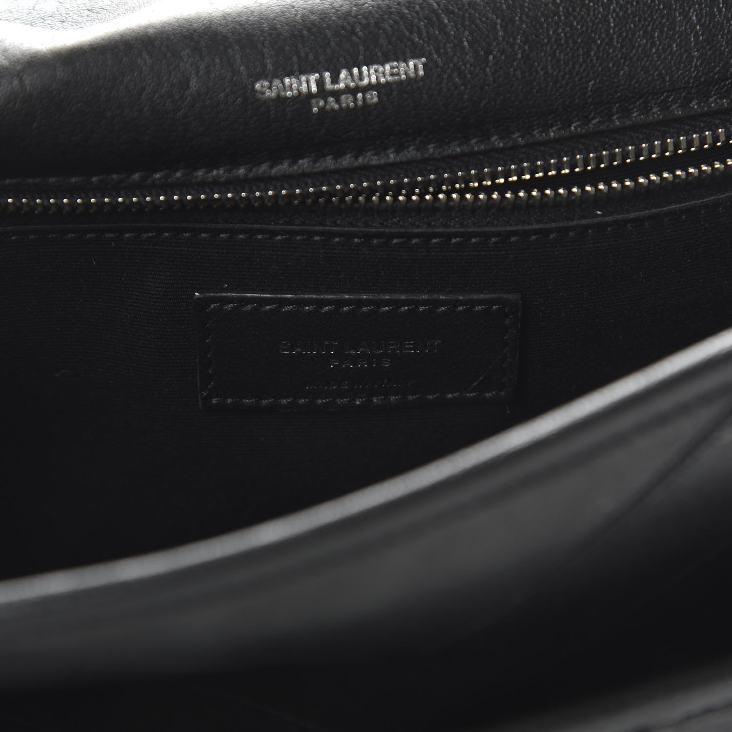 Saint Laurent Calfskin Matelasse Monogram Microstud Medium Niki Chain Satchel Black 9 of 10