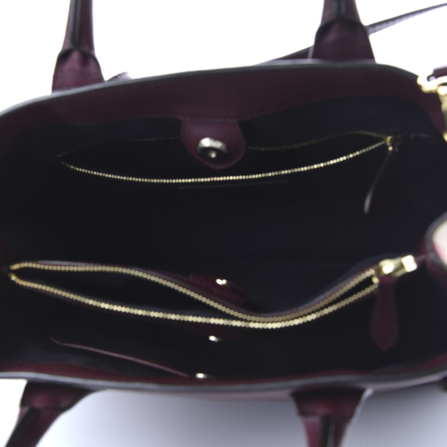 Burberry Grainy Calfskin House Check Medium Banner Tote Mahogany Red 4 of 8