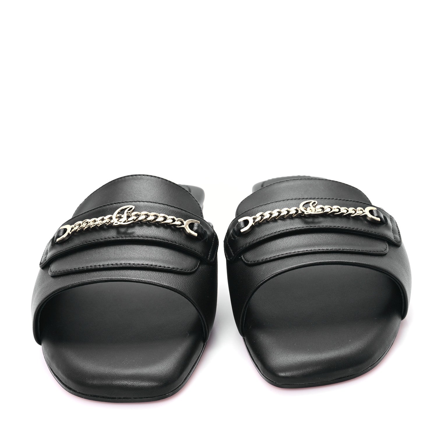 Christian Louboutin Calfskin Miss MJ Mule Flat Slides 40 Black 3 of 9
