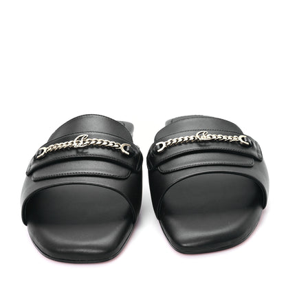 Christian Louboutin Calfskin Miss MJ Mule Flat Slides 40 Black 3 of 9