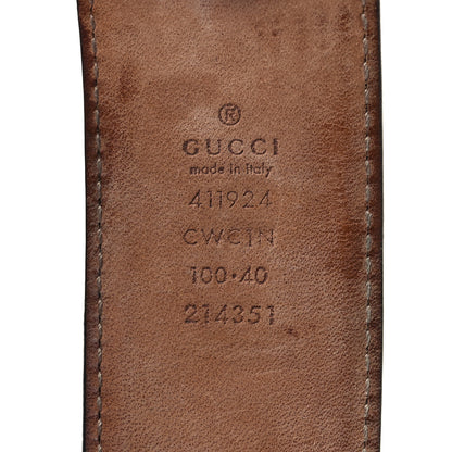 Gucci Guccissima Signature Interlocking G 40mm Belt 100 40 Hibiscus Red 5 of 5