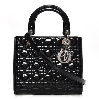 Christian Dior Patent Cannage Medium Lady Dior Black 1 of 8