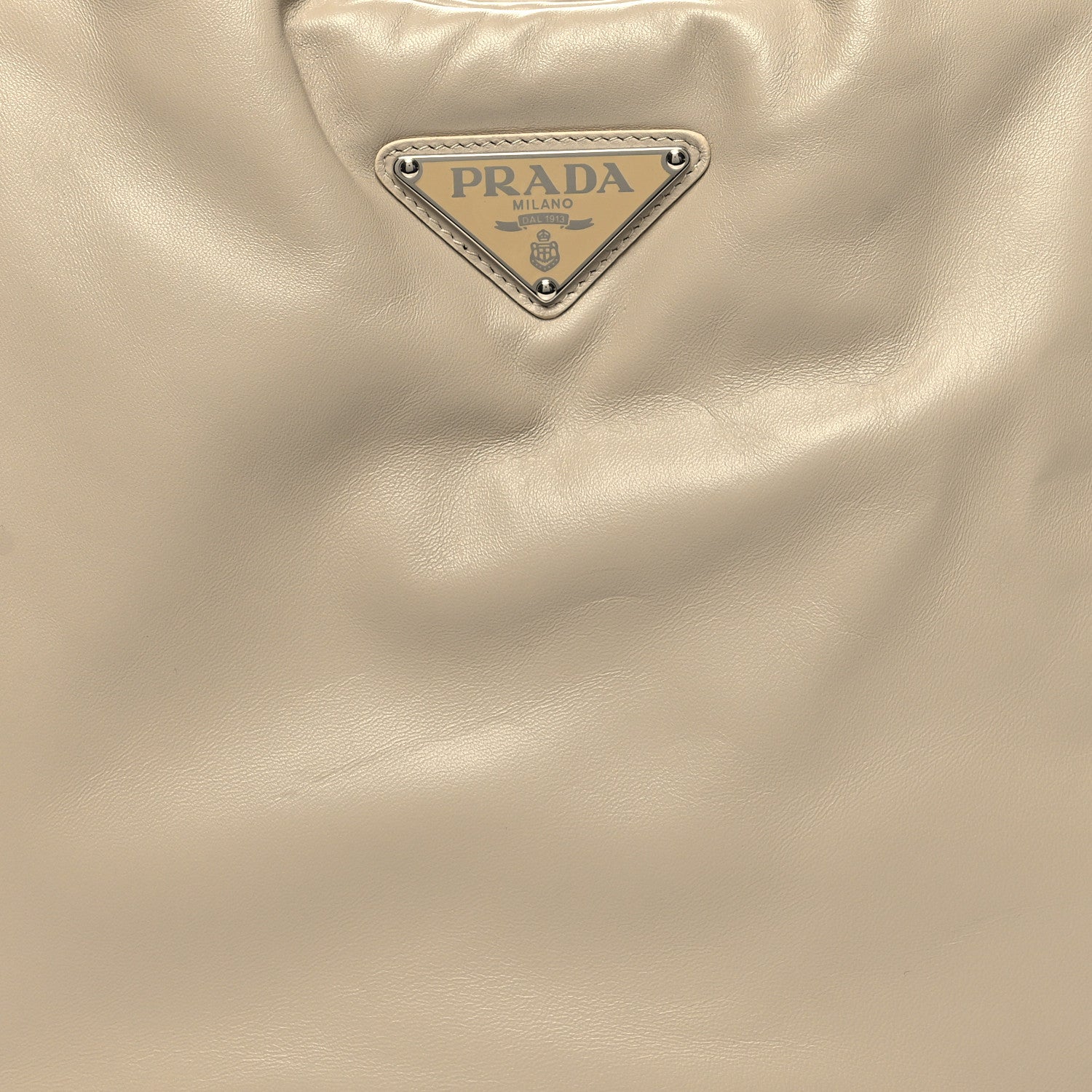 Prada Nappa Soft Padded Medium Double Handled Shoulder Bag Deserto 9 of 11