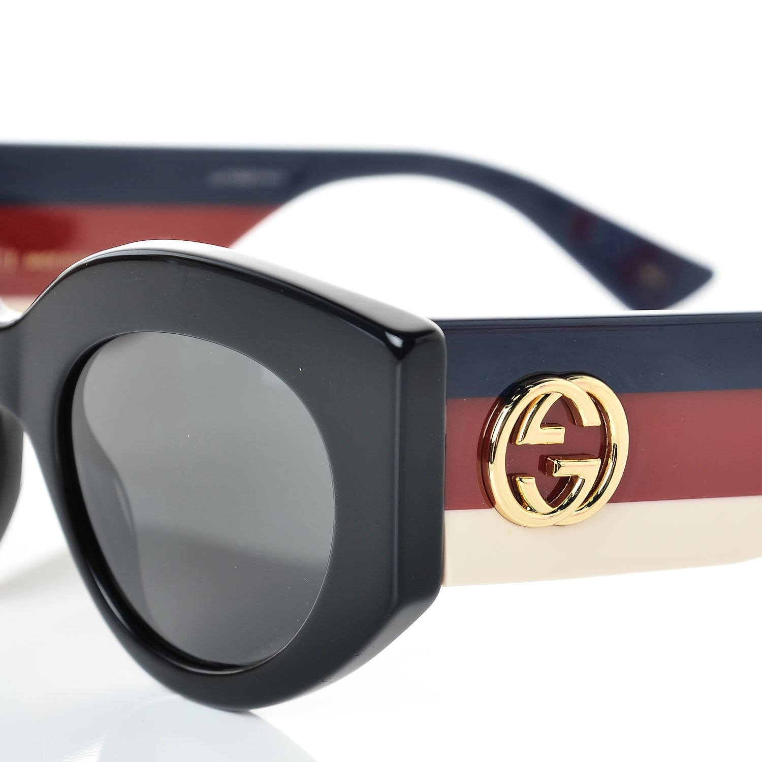 Gucci Acetate Oversized Rectangle Frame Web Sunglasses GG 0275/S Black 8 of 8