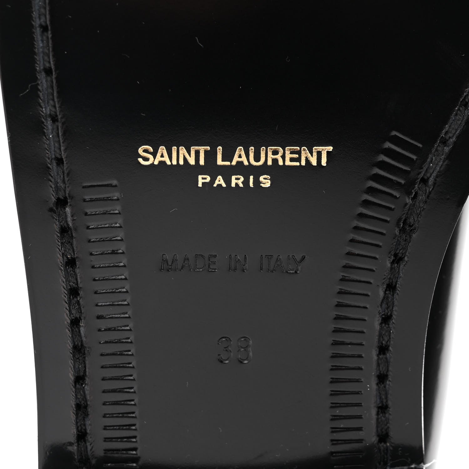 Saint Laurent Calfskin Penny Loafers 38 Black 7 of 10