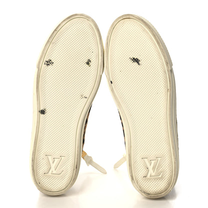 Louis Vuitton Pony Hair Leopard Calfskin Monogram Giant Stellar Sneaker Boots 37 White 6 of 8