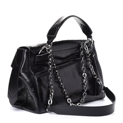 Givenchy Creased Patent Calfskin Medium ID Flap Black 2 of 4