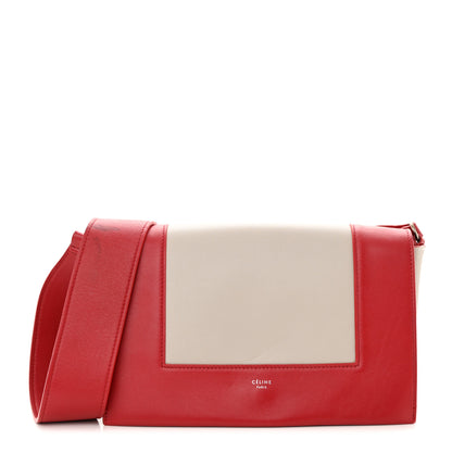 Celine Shiny Smooth Calfskin Medium Frame Shoulder Bag Poppy Red Clay 1 of 17