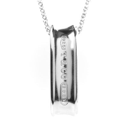 Tiffany Sterling Silver 1837 Oval Loop Pendant Necklace 4 of 8