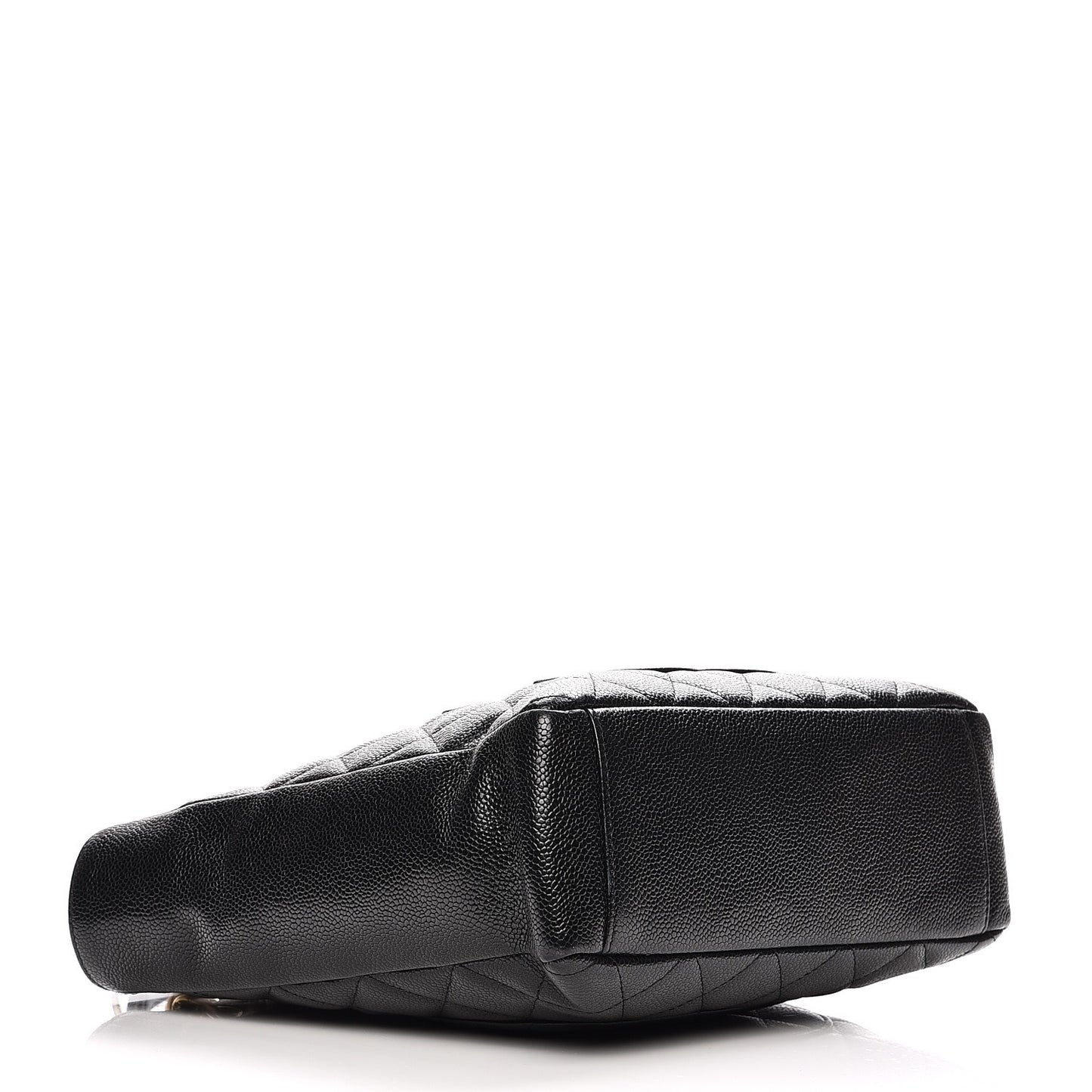 Caviar Quilted Petit Shopping Tote PST Black