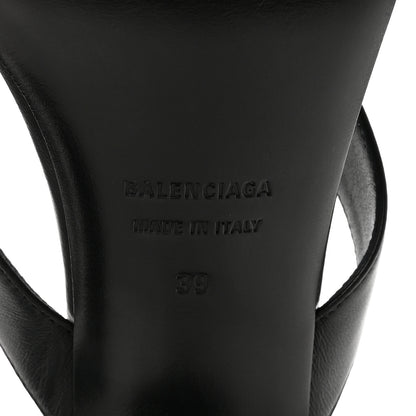 Balenciaga Calfskin Double Square Flat 60mm Sandals 39 Black 7 of 10