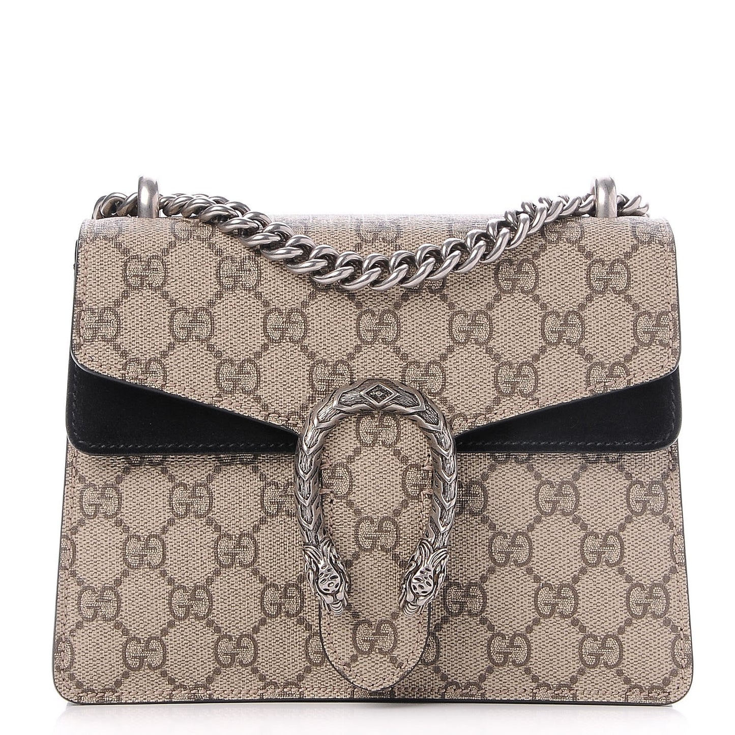GG Supreme Monogram Mini Dionysus Shoulder Bag Black
