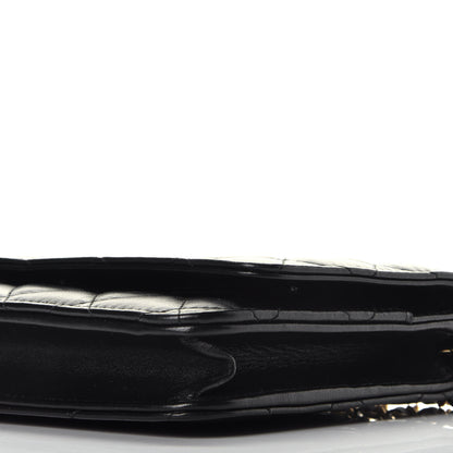 Chanel Lambskin Quilted Wallet On Chain WOC Black 9 of 10
