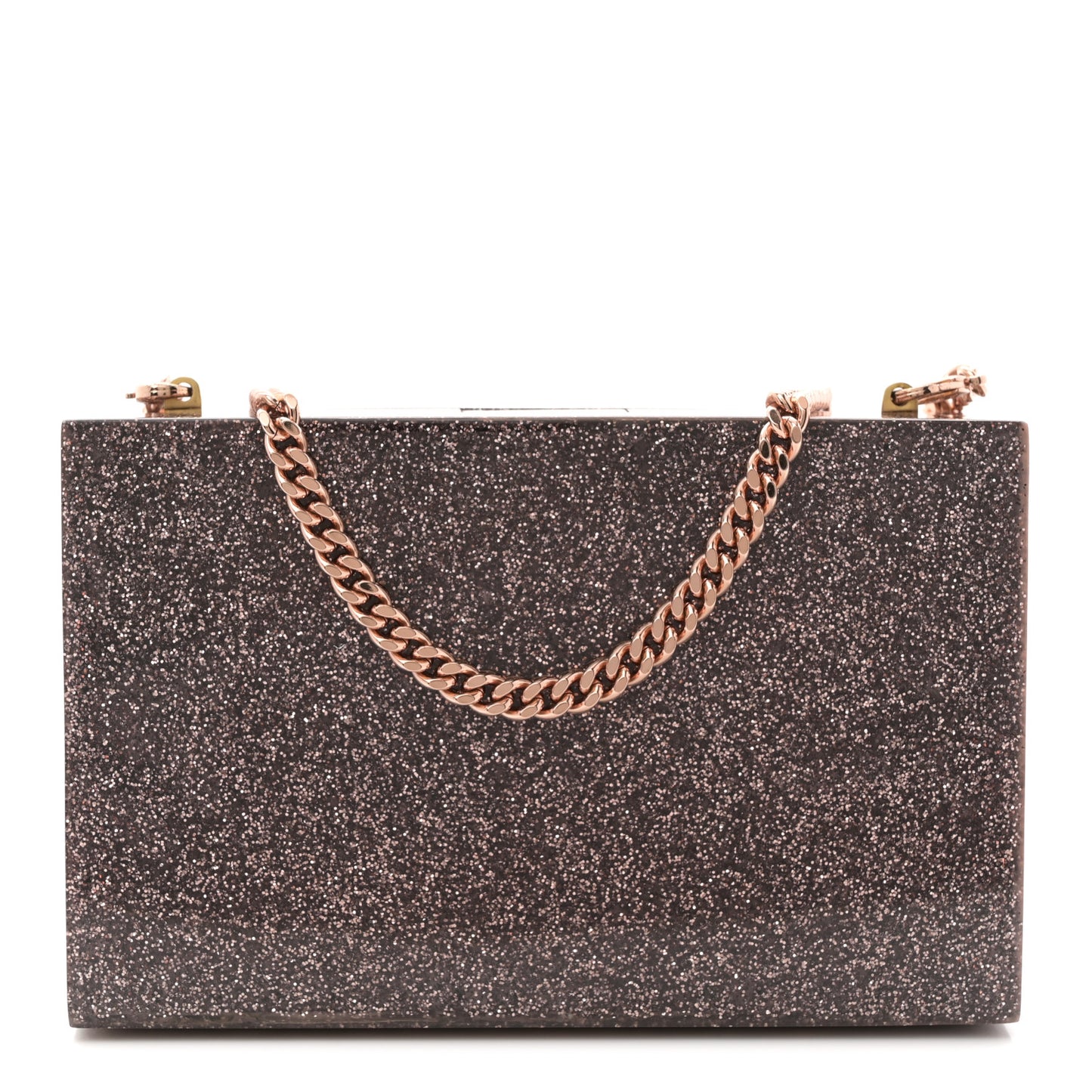 Acrylic Glitter Chain Clutch Copper