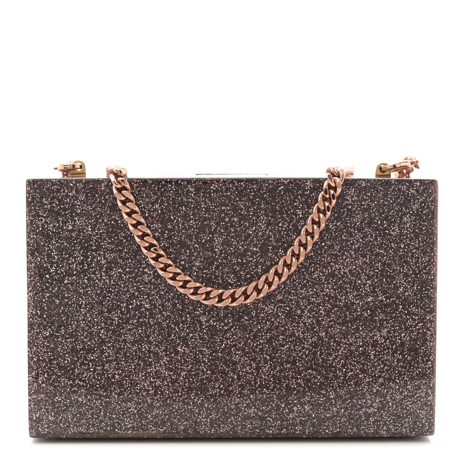 Stella McCartney Acrylic Glitter Chain Clutch Copper 1 of 11