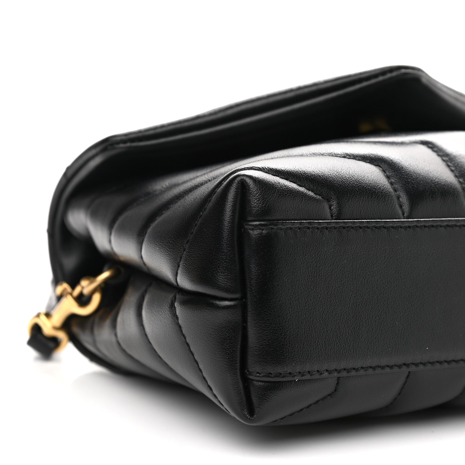 Saint Laurent Calfskin Y Quilted Monogram Toy Loulou Crossbody Bag Black 9 of 11