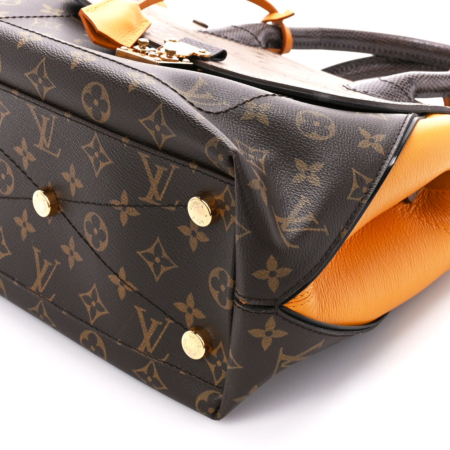 Monogram Ostrich Lizard Majestueux PM Yellow