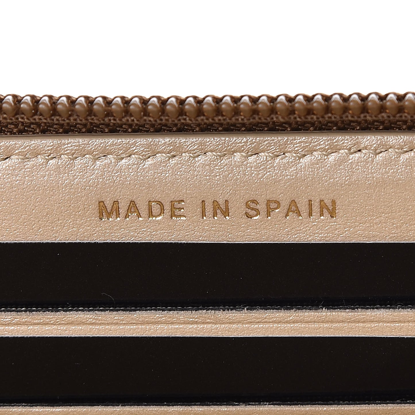 Cracked Metallic Calfskin Quilted Small Boy Zip Around Wallet Gold