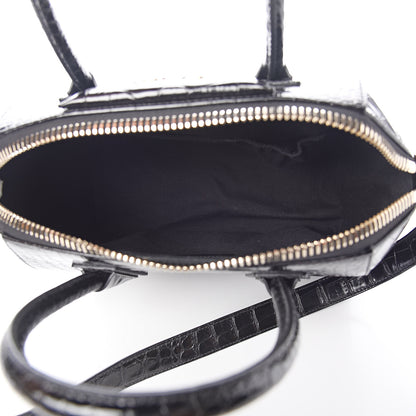 Givenchy Calfskin Crocodile Embossed Small Antigona Black 5 of 10