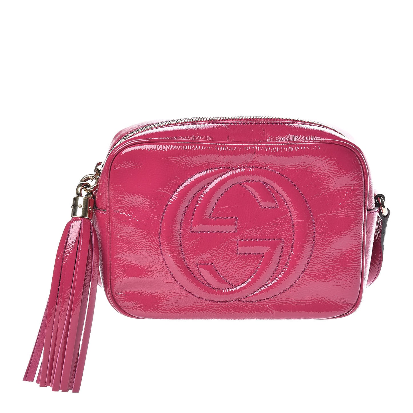Soft Patent Small Soho Disco Bag Bright Bougainvillea