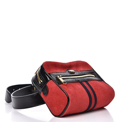 Gucci Suede Small Ophidia Belt Bag 85 34 Hibiscus Red 4 of 9