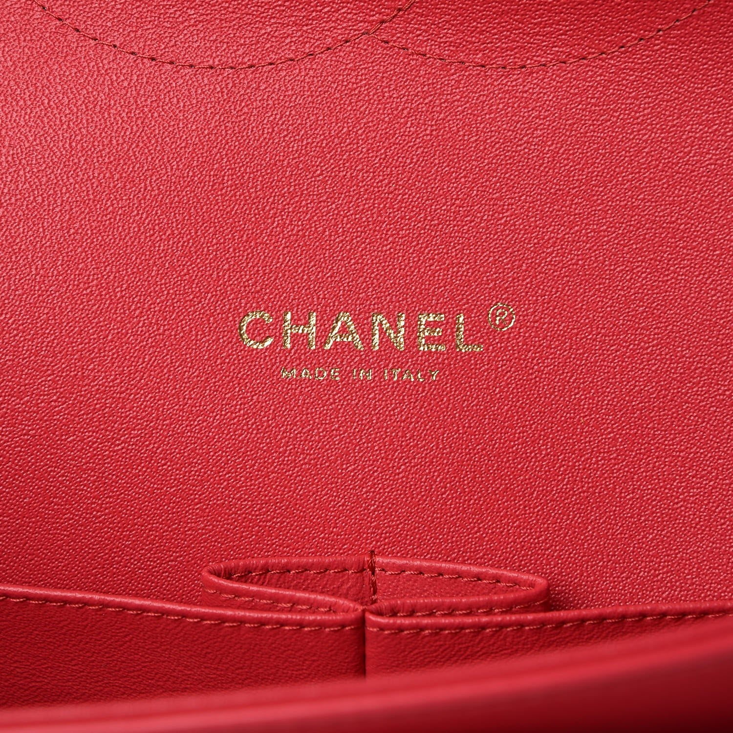 Chanel Lambskin Quilted Maxi Double Flap Red 7 of 8