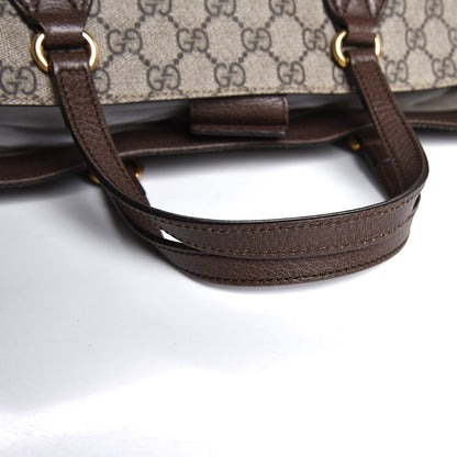 Gucci Soft GG Supreme Monogram Courrier Medium Crossbody Tote Beige New Acero 9 of 13