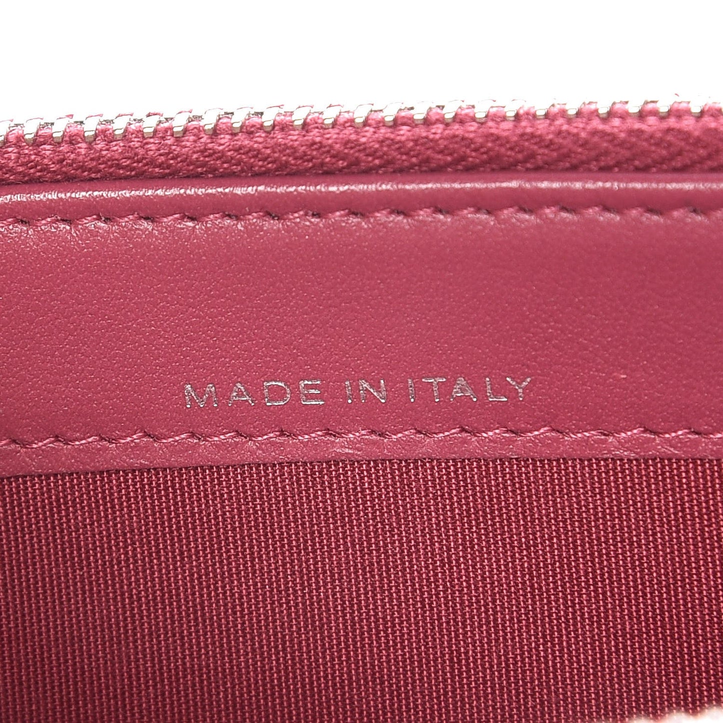 Lambskin Camellia Embossed Small Clutch With Chain Fuchsia