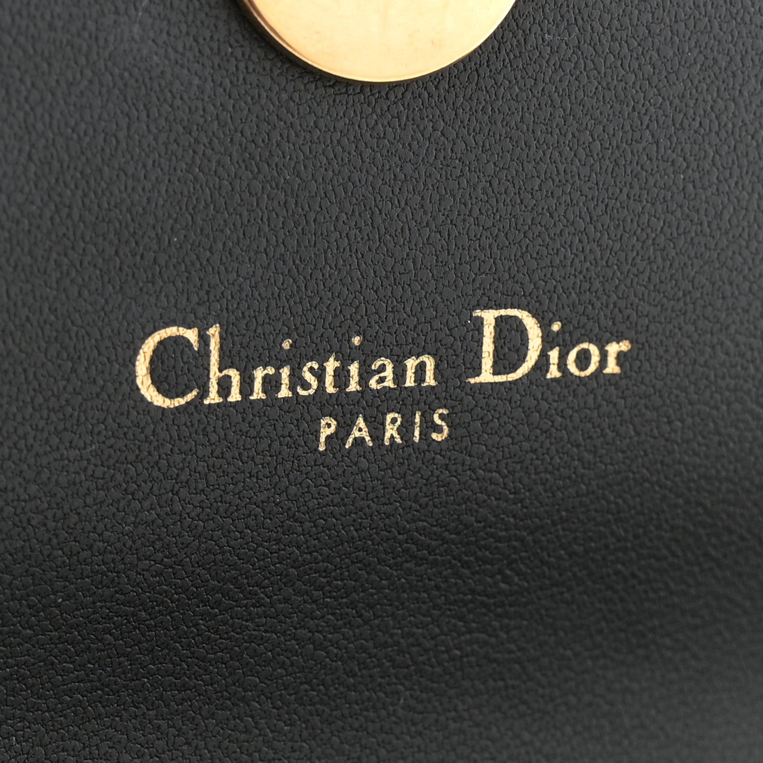 Christian Dior Goatskin Medium Saddle Pouch With Chain Black 6 of 11