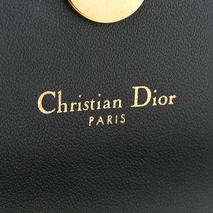 Christian Dior Goatskin Medium Saddle Pouch With Chain Black 6 of 11
