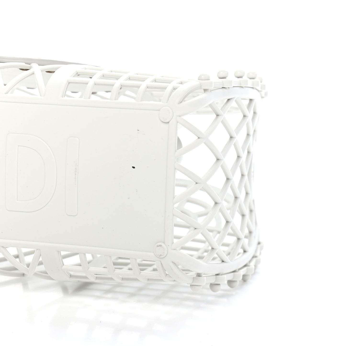 Recycled Plastic Vitello Liberty Matte Small Fendi Basket White Ice