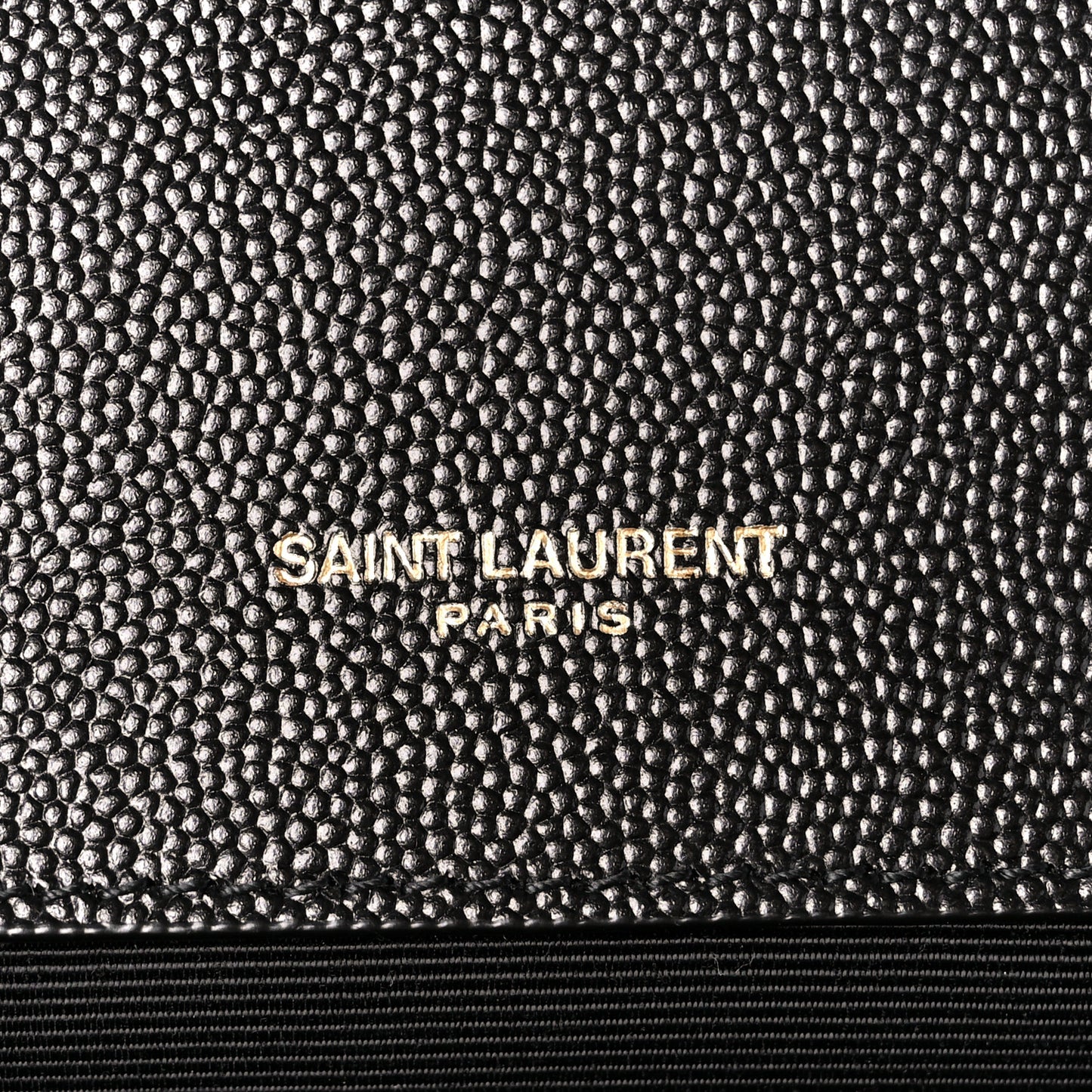Grain De Poudre Textured Mixed Matelasse Large Triquilt Monogram Satchel Black