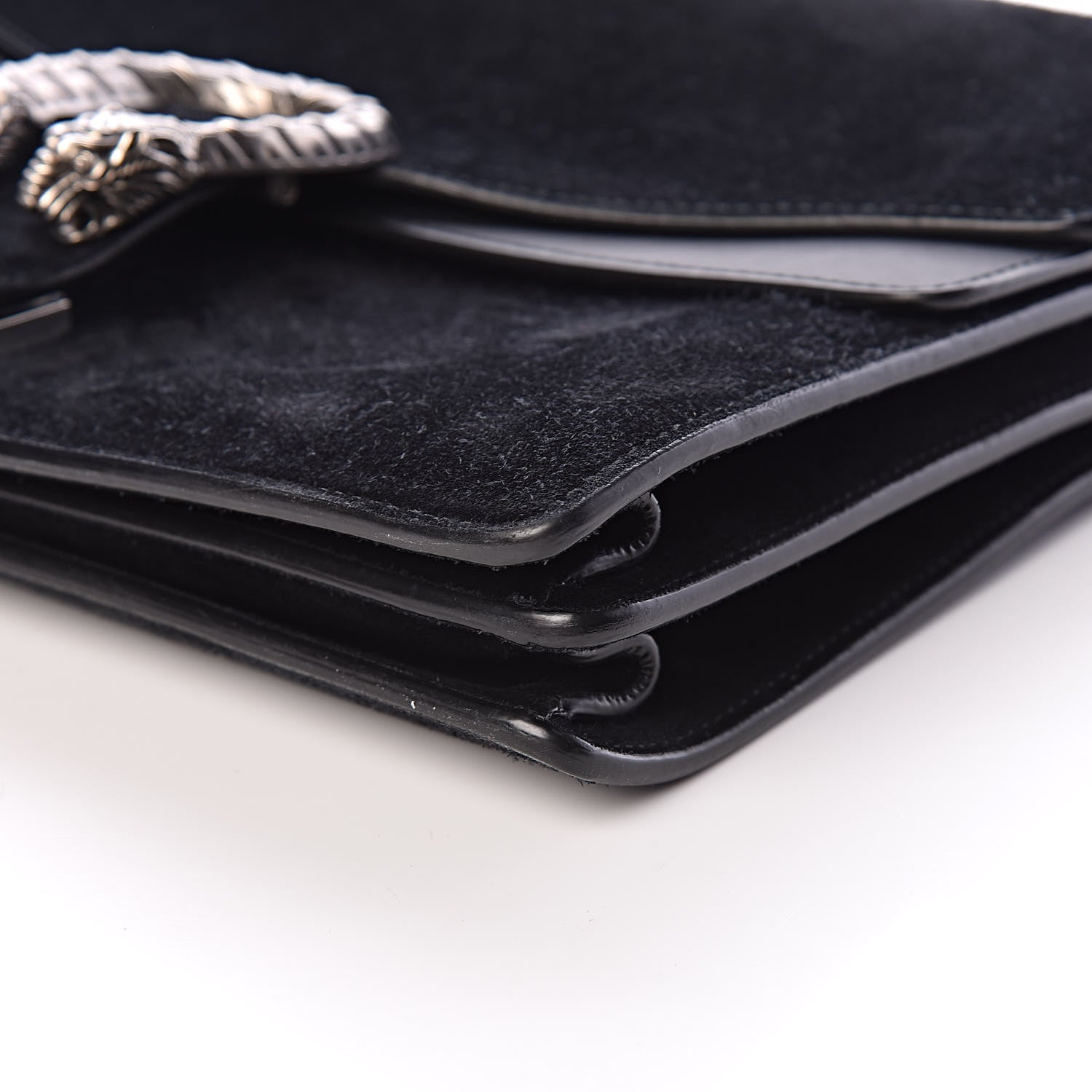 Gucci Suede Medium Dionysus Shoulder Bag Black 9 of 10
