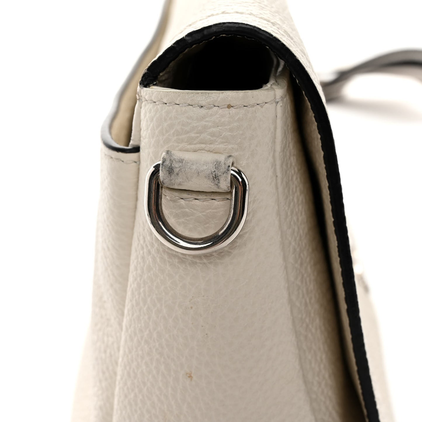 Vitello Daino Soft Flap Crossbody White