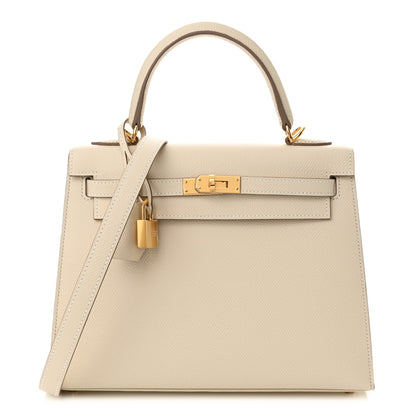 Hermes Epsom Kelly Sellier 25 Craie 1 of 11