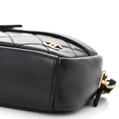 Chanel Lambskin Quilted Small Buckle Camera Case Bag Black 10 of 10