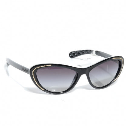 Chanel Cat Eye Chain Sunglasses 6039 Black 2 of 5