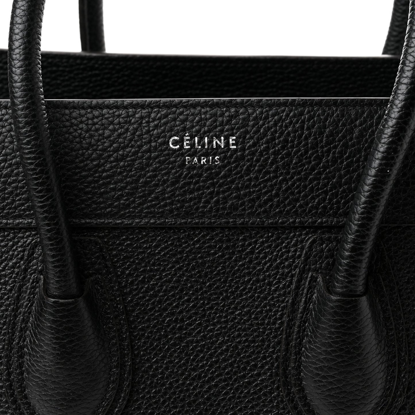 Drummed Calfskin Micro Luggage Black