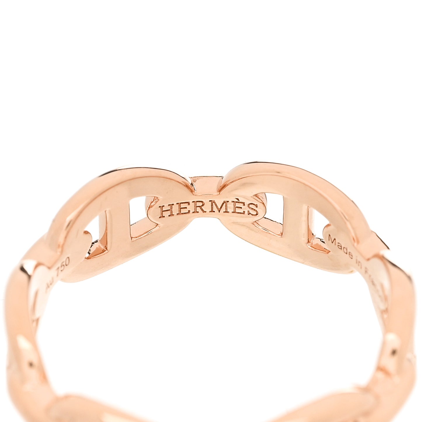 18K Rose Gold PM Chaine D'Ancre Enchainee Ring 52 6