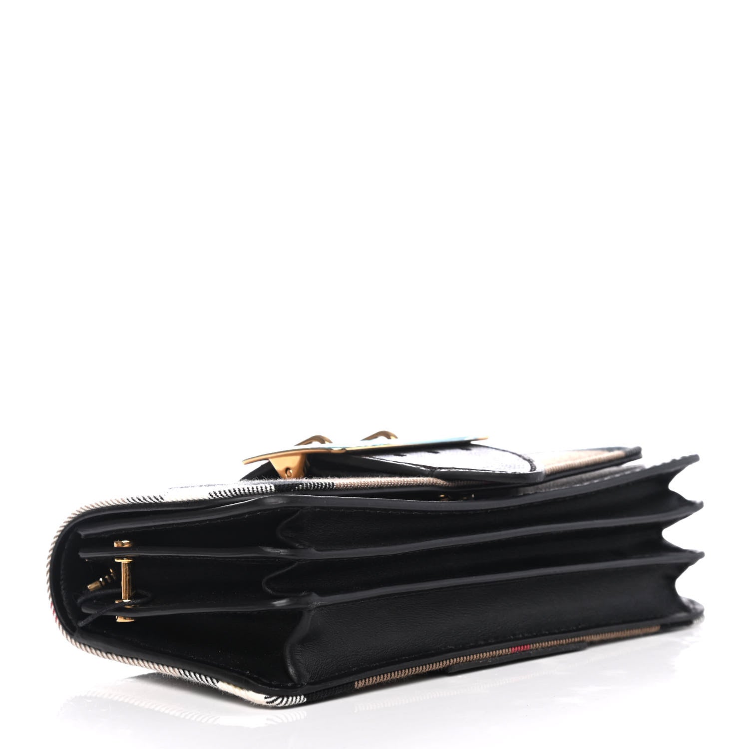 Burberry House Check Bridle Calfskin Small Buckle Bag Black 3 of 4