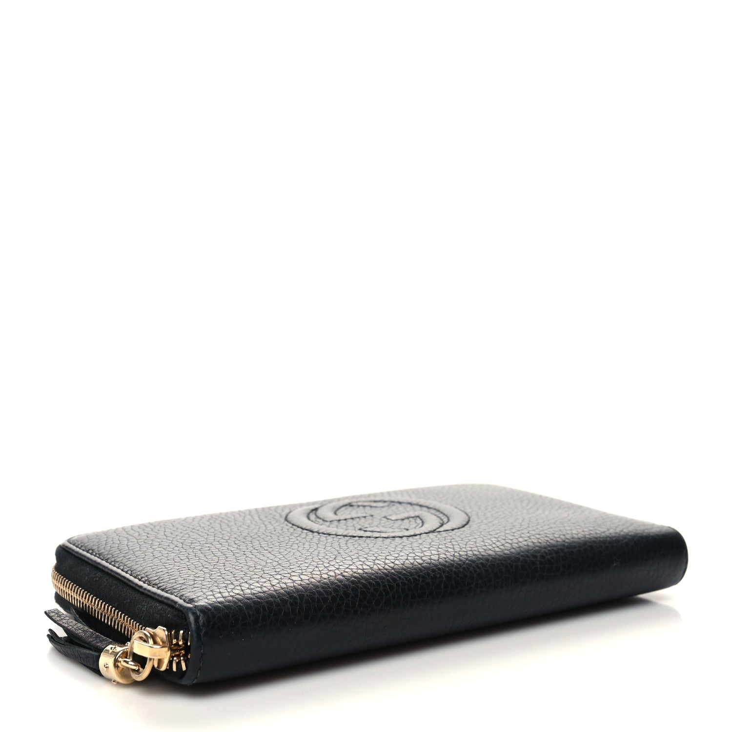 Gucci Pebbled Calfskin Soho Zip Around Organizer Wallet Black 4 of 9