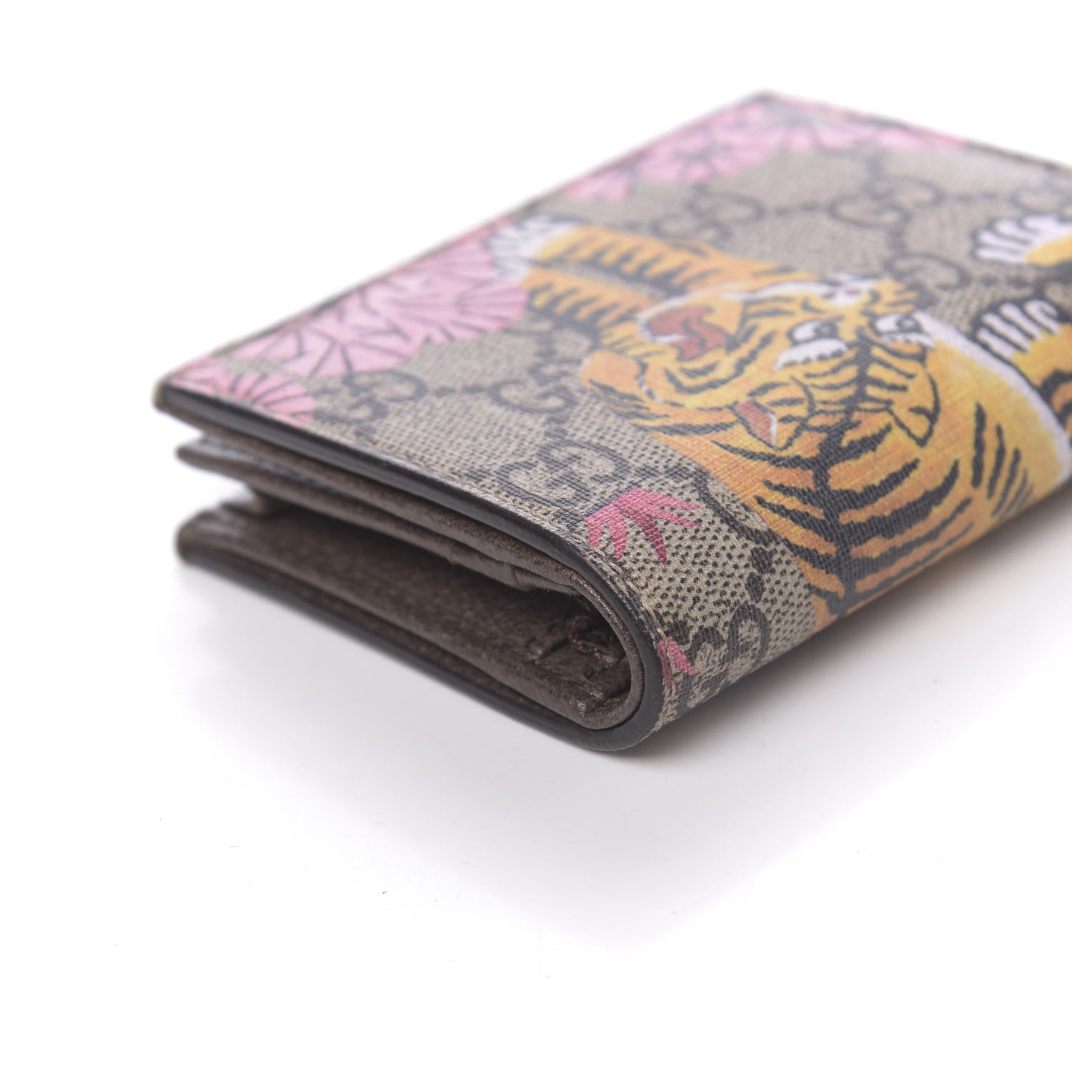 Gucci GG Supreme Monogram Bengal Card Case Beige Pink 10 of 11