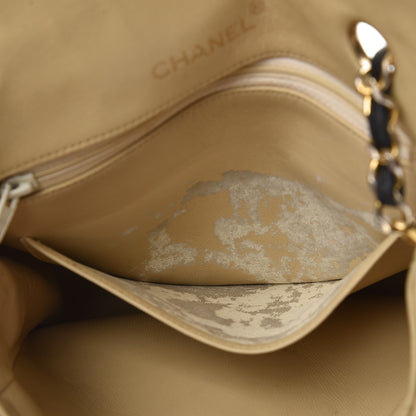 Chanel Lambskin Quilted Bi-Color Flap Beige Black 20 of 20