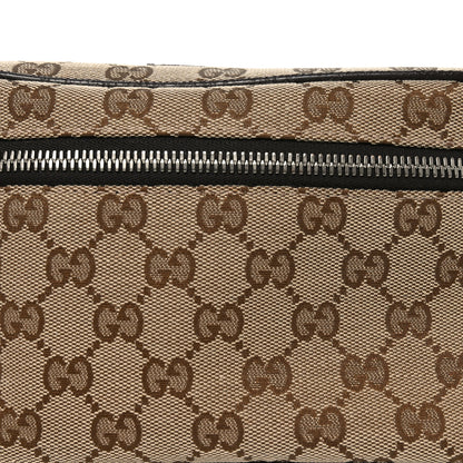 Gucci Monogram Dollar Calfskin Waist Pouch Beige Ebony Testa di Moro Marrone Scuro 8 of 10