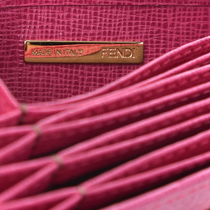 Fendi Vitello Elite Gusseted Card Holder Ciclamino 6 of 8